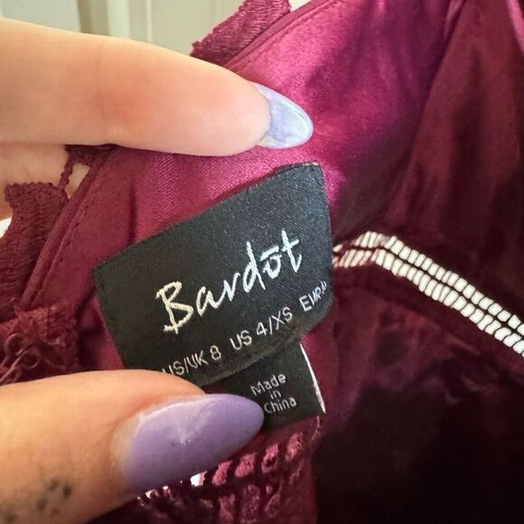 Bardot Gemma Dress Burgundy - Picture 12 of 13